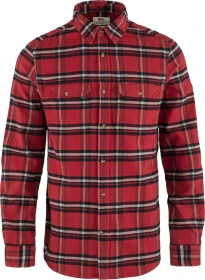 Fjällräven Övik Heavy Flannel Hemd langarm red oak/fog (Herren)