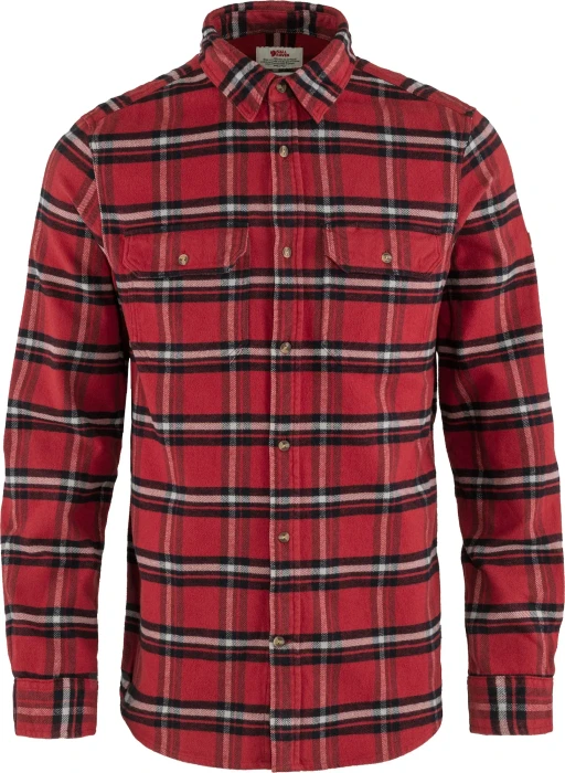 Fjällräven Övik Heavy Flannel Hemd langarm red oak/fog (Herren)