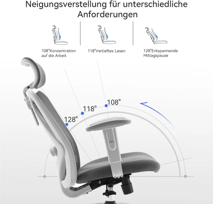 Sihoo M18 Classic Office Bürostuhl, grau