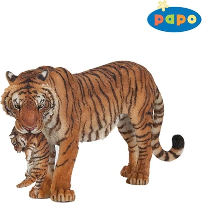 Papo Wildtiere der Welt - Tigerin mit Jungtier
