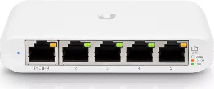 Ubiquiti UniFiSwitch Flex Mini Desktop Gigabit Smart Switch, 5x RJ-45, PoE PD