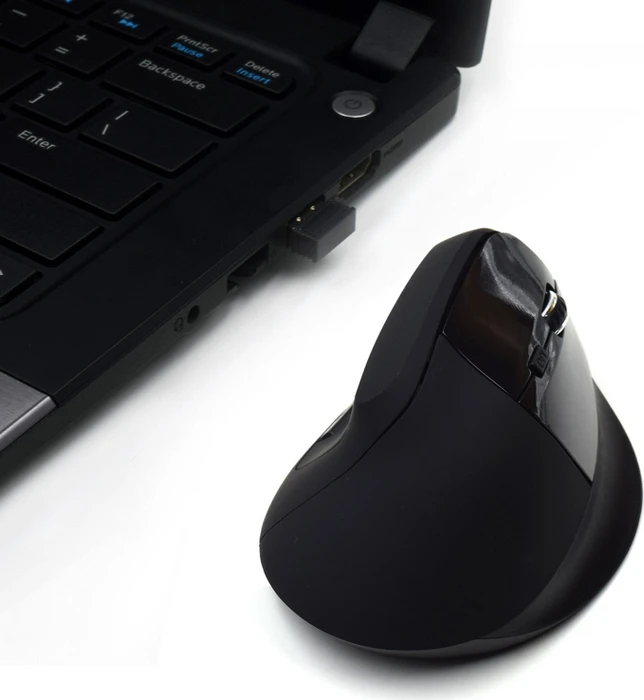 Ewent Wireless Ergonomic Mouse schwarz, USB
