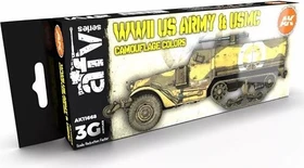AK-Interactive 3rd Gen Acrylic Colors AFV Series WWII US Army & USMC Camouflage Colors Farbset, 8-tlg.