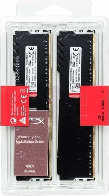 Kingston FURY schwarz UDIMM 16GB Kit, DDR4-2400, CL15-15-15, 1RX8