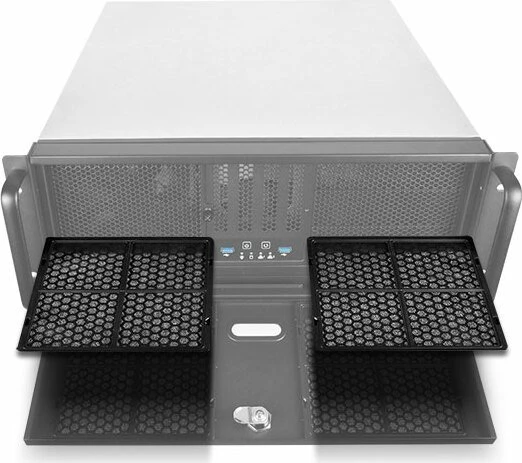 SilverStone RM400, Rackmount Storage, schwarz/grau, 4HE, ATX