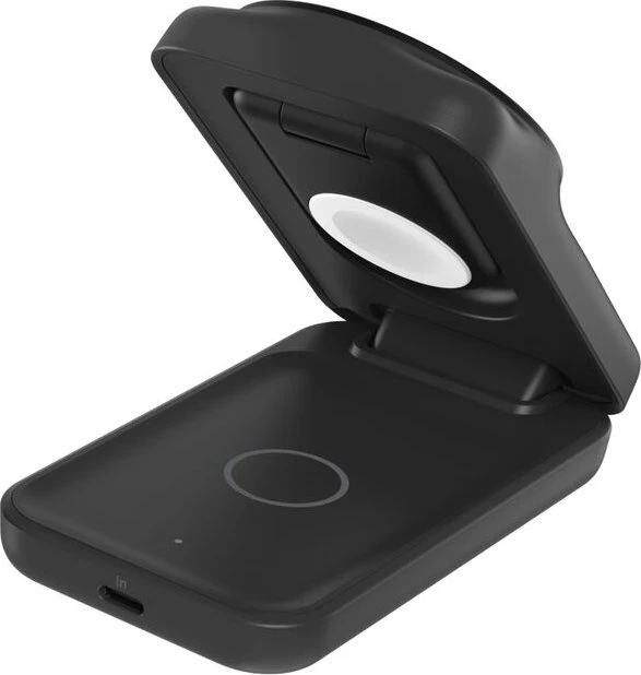 Belkin UltraCharge faltbare magnetische 3-in-1-Ladestation mit Qi2 (25W) viereckig schwarz