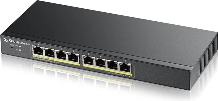 Zyxel GS1900 Desktop Gigabit Smart Switch, 8x RJ-45, 70W PoE+