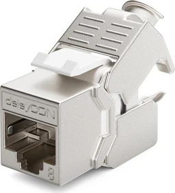 deleyCON Keystone Modul RJ-45 Buchse via Verlegekabel, Cat8, STP