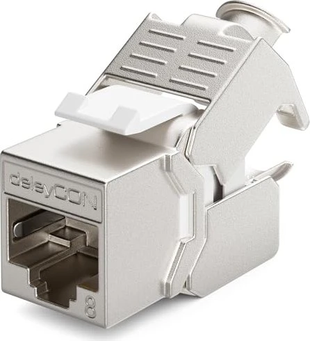 deleyCON Keystone Modul RJ-45 Buchse via Verlegekabel, Cat8, STP