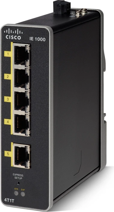 Cisco IE 1000 Industrial Railmount Smart Switch, 5x RJ-45