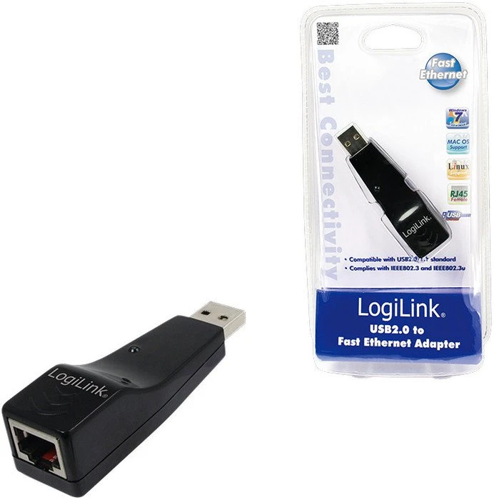 LogiLink LAN-Adapter, RJ-45, USB-A 2.0 [Stecker]