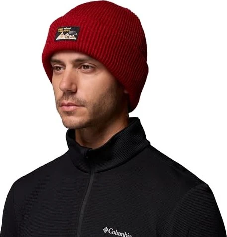 Columbia Provisions Cuffed Beanie red dahlia/heritage high cascades