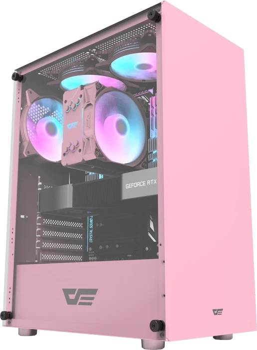 DarkFlash DK100 Pink, Glasfenster