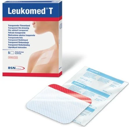 BSN medical Leukomed T Pflaster transparent steril, 11 x 14cm, 5 Stück