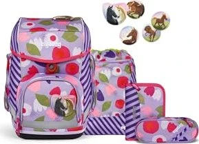 Ergobag Cubo BlütenzauBär Schulrucksack-Set, 5-tlg.