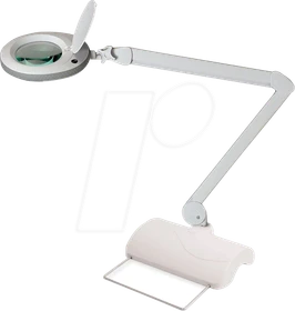 Lumeno LED Lupenleuchte 7218, 8 Dioptrien, 3x, mit Tischfuß weiß/grau