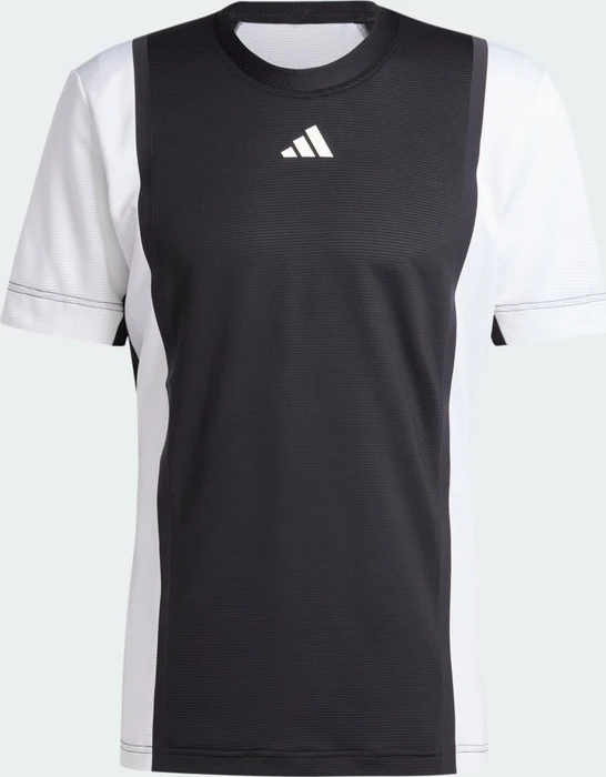 adidas Tennis Heat.RDY Pro FreeLift 3D Rib Funktionsshirt kurzarm schwarz/weiß (Herren)