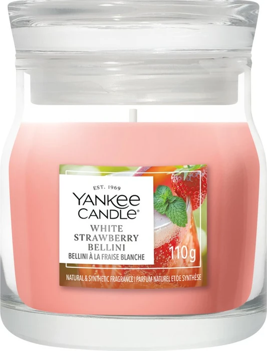 Yankee Candle White Strawberry Bellini Duftkerze, 110g