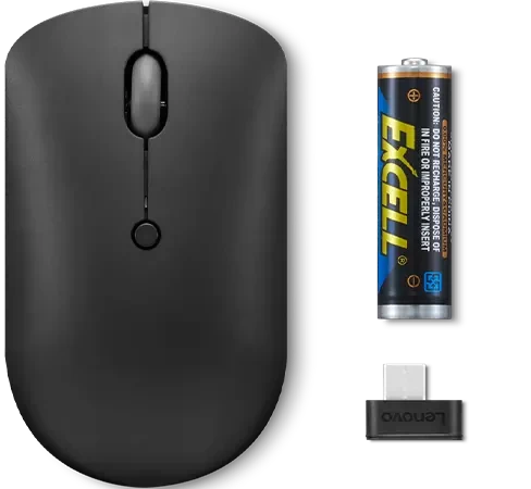 Lenovo 400 USB-C Wireless Compact Mouse Raven Black, USB