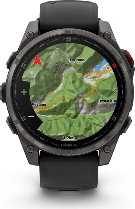 Garmin Fenix 8 Pro 47mm AMOLED carbon grey dlc titanium/black-pebble grey silicone