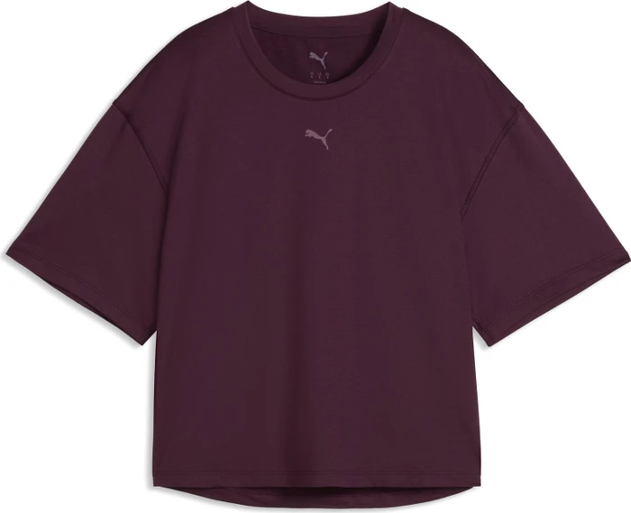 Puma Cloudspun Relaxed T-Shirt kurzarm ruby noir heather (Damen)