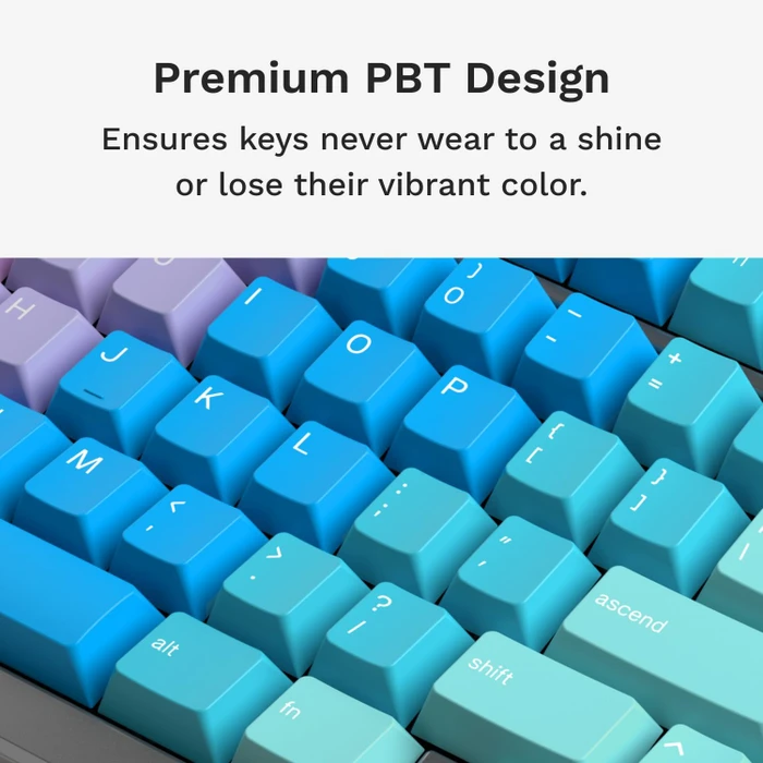 Glorious GPBT Gradient V2 Keycaps, Kunststoff (PBT), Daydream, mehrfarbig, 135 Tasten, ANSI-US