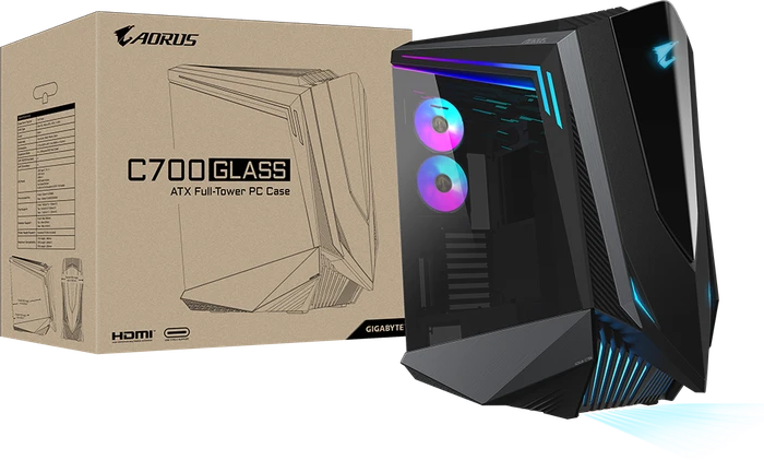 GIGABYTE AORUS C700 Glass, Glasfenster