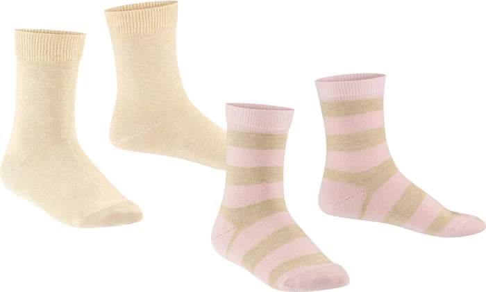 Falke Happy Stripe Socken sand mel., 2 Paare (Junior)