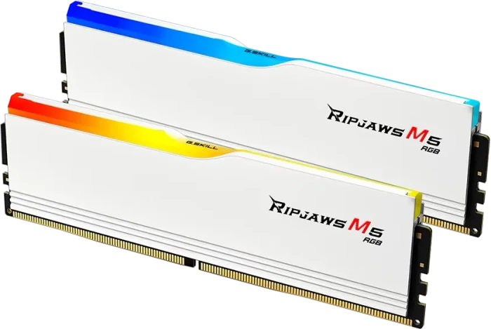 G.Skill Ripjaws M5 RGB weiß UDIMM 32GB Kit, DDR5-6000, CL36-36-36-96