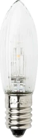 Konstsmide Riffelkerze 14-55V LED Ersatzbirne für Weihnachtsbeleuchtung klar E10 0.3W, 3 Stück