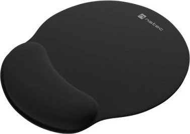 Natec Chimpunk 2-in-1 Ergonomisches Set Mauspad und Handgelenkauflage, schwarz