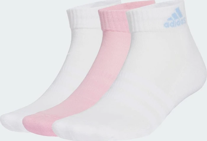 adidas Cushioned Ankle Socken white/true pink, 3 Paare