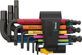 Wera 950/9 Hex-Plus Multicolour Imperial 3 zöllig Innensechskant Winkelschlüsselsatz, 9-tlg.