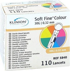 eu-medical Klinion Soft Fine Colour 30G Lanzetten, 110 Stück