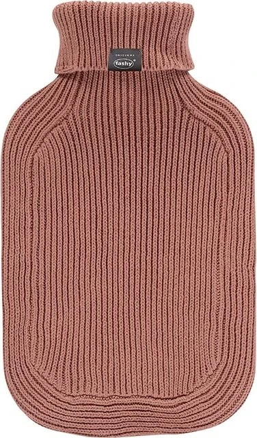 Fashy Wärmflasche mit Rollkragen-Strickbezug braun