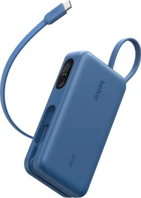 Belkin UltraCharge Powerbank mit integriertem Kabel (29 cm) 10K blau