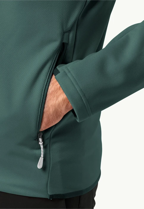 Jack Wolfskin Alpgrat Hooded FZ Jacke jade green (Herren)
