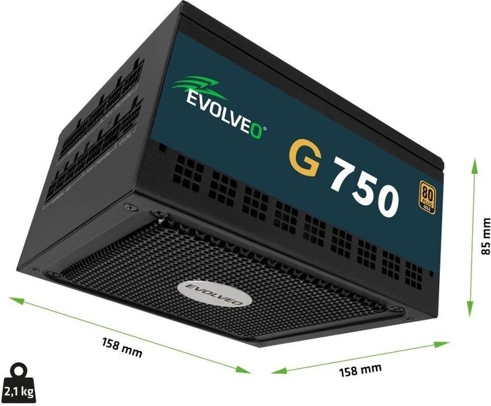 Evolveo Gold Series G750 schwarz 750W, ATX 3.1