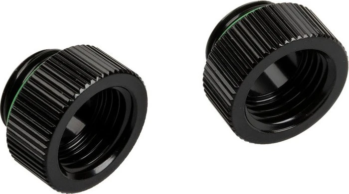 Bitspower Touchaqua Verlängerung G1/4" auf G1/4", Glorious Black, 2er-Pack