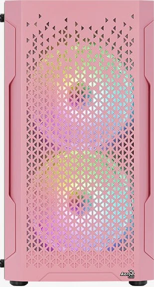 AeroCool Trinity Mini Pink, rosa, Lüfter LED Fixed RGB, Glasfenster