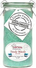 Candle Factory Mini Jumbo Duftkerze frische wäsche, 1 Stück