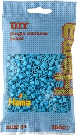 Hama midi Beutel mit Perlen 1000 Stück azurblau