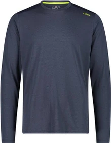 CMP Jacquard Jersey Muster Funktionsshirt langarm schwarz/blau (Herren)
