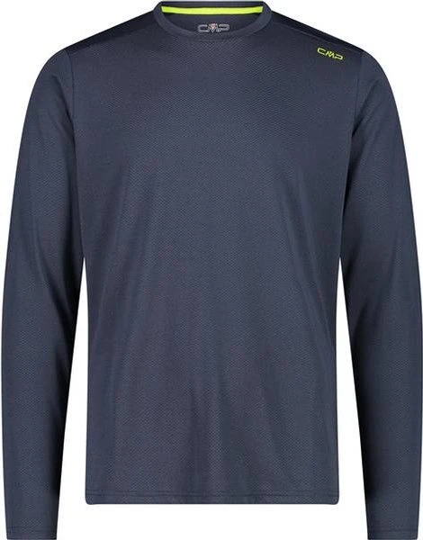 CMP Jacquard Jersey Muster Funktionsshirt langarm schwarz/blau (Herren)