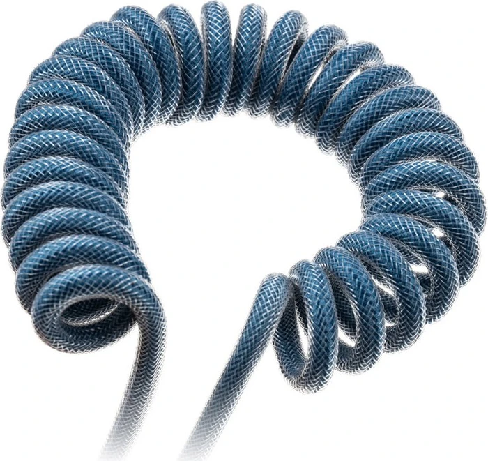 Ducky Premicord Spiralkabel USB-C auf USB-A, Tastaturkabel (Spiral-Textilkabel), 1.8m, DayBreak