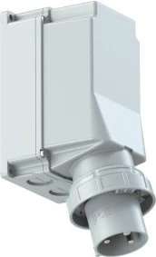 PCE CEE-Wandgerätestecker 125A 3p 1h IP67 POWER TWIST