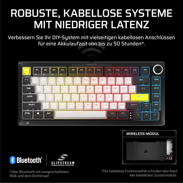Corsair Makr Pro 75, schwarz, Corsair MGX Hyperdrive, USB, DE