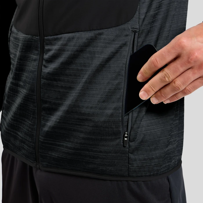 Odlo The Run Easy Warm Hybrid Funktionsjacke schwarz (Herren)
