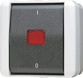 Jung WG 800 Wipp-Kontrollschalter mit Kennzeichnung I/O 16AX 400V