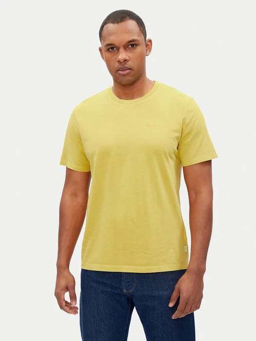 Pepe Jeans Logo T-Shirt kurzarm ochre yellow (Herren)